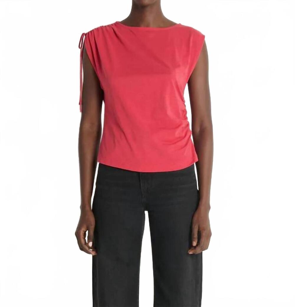 NEW NATION LTD julie shoulder tie top in red